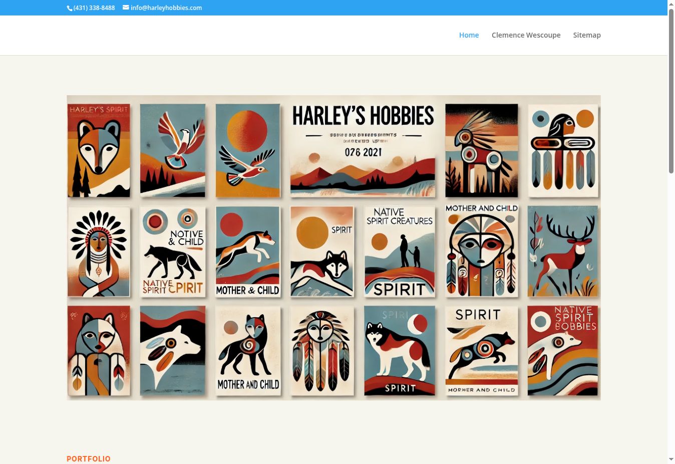 Harley’s Hobbies art and antiques website